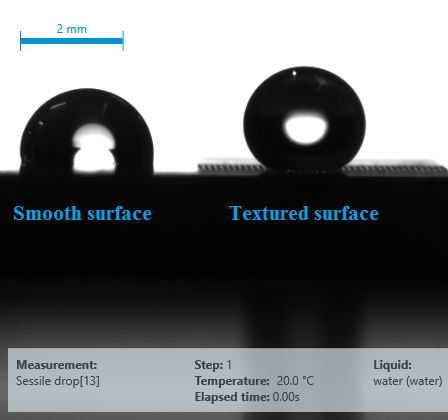 Smooth surface and textured specimen 